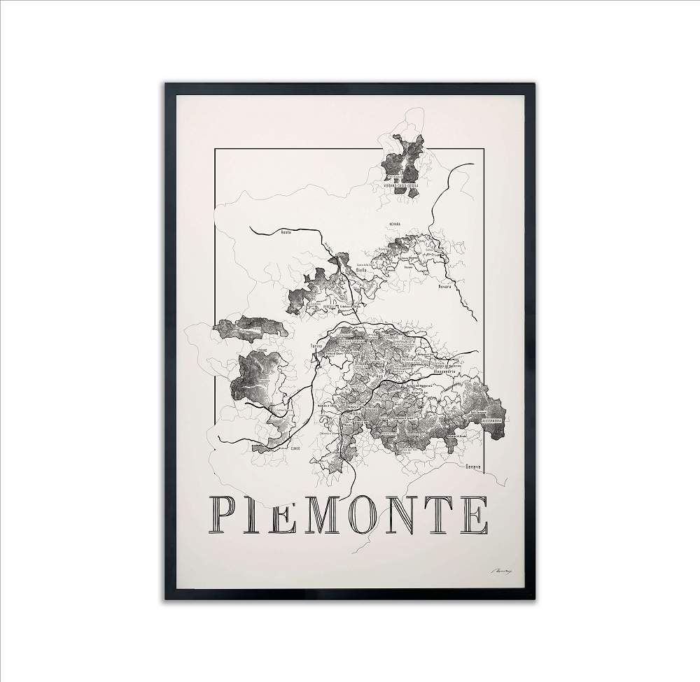 Vinkarta Piemonte 50x70cm