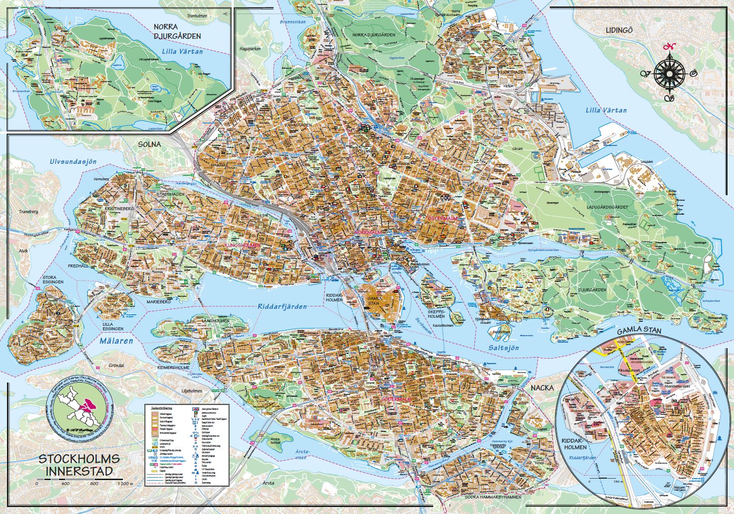 Stockholms Innerstad Poster 100x70cm