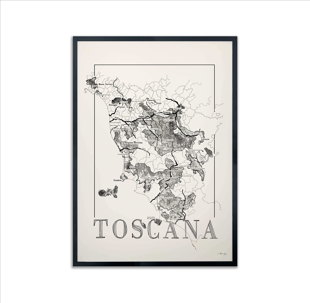 Vinkarta Toscana 50x70cm