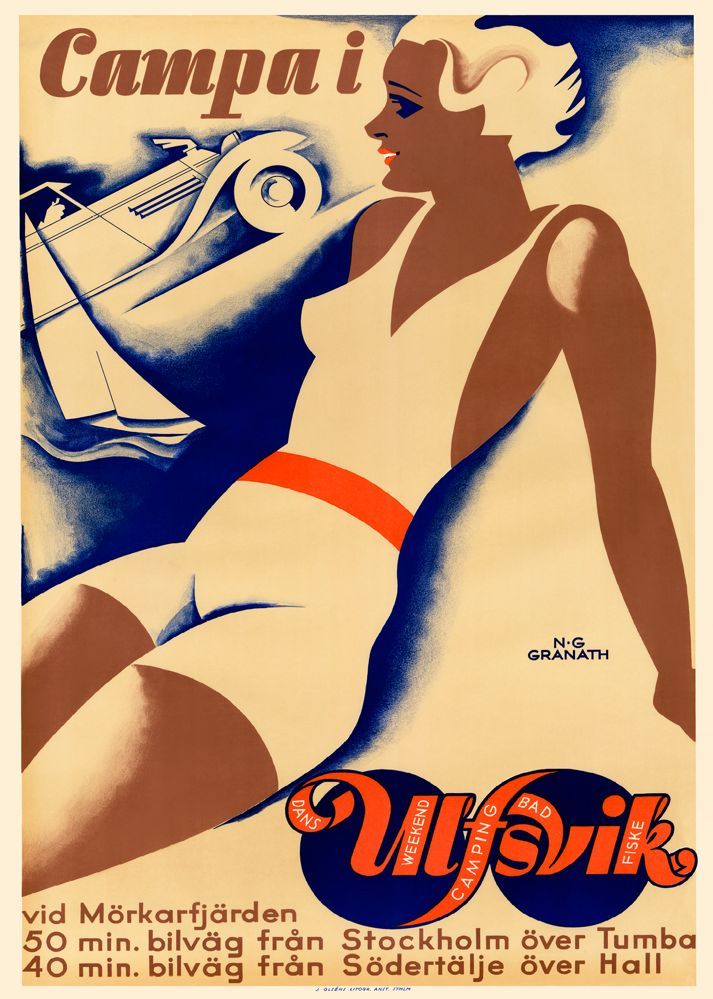 Campa i Ulvsvik 1934, affisch 21x30cm