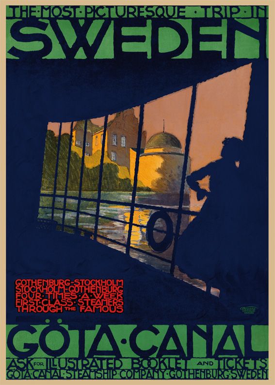 Göta Kanal på däck 1931, plansch 50x70