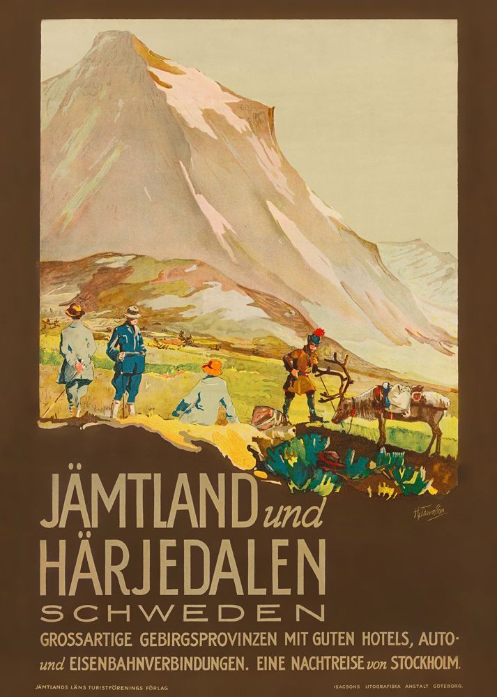 Jämtland und Härjedalen 1928, plansch 50x70