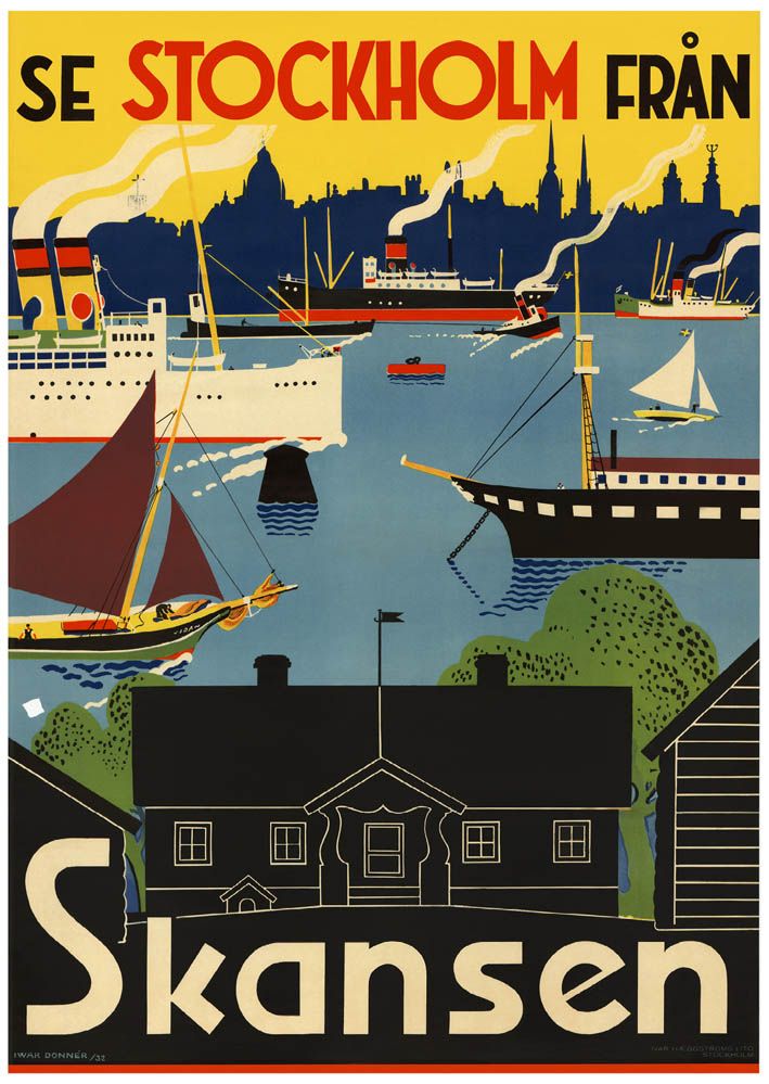 Se Stockholm från Skansen 1932, magnet