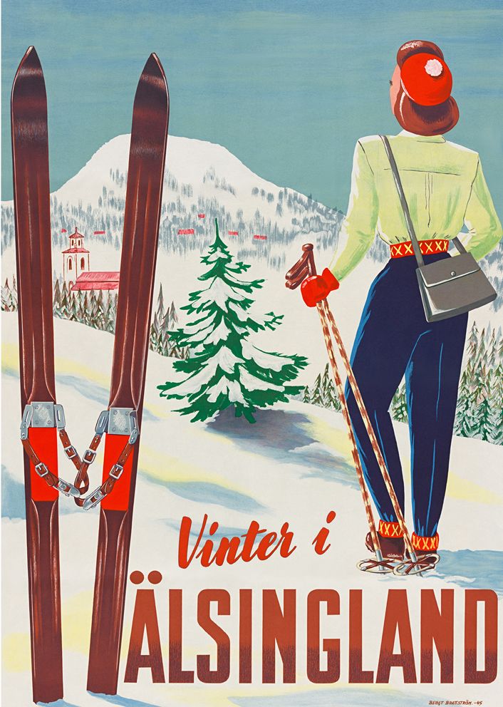 Vinter i Hälsingland 1945, plansch 50x70