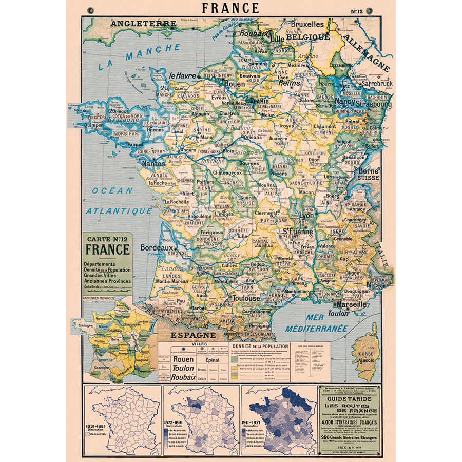 France Map, 50x70cm poster