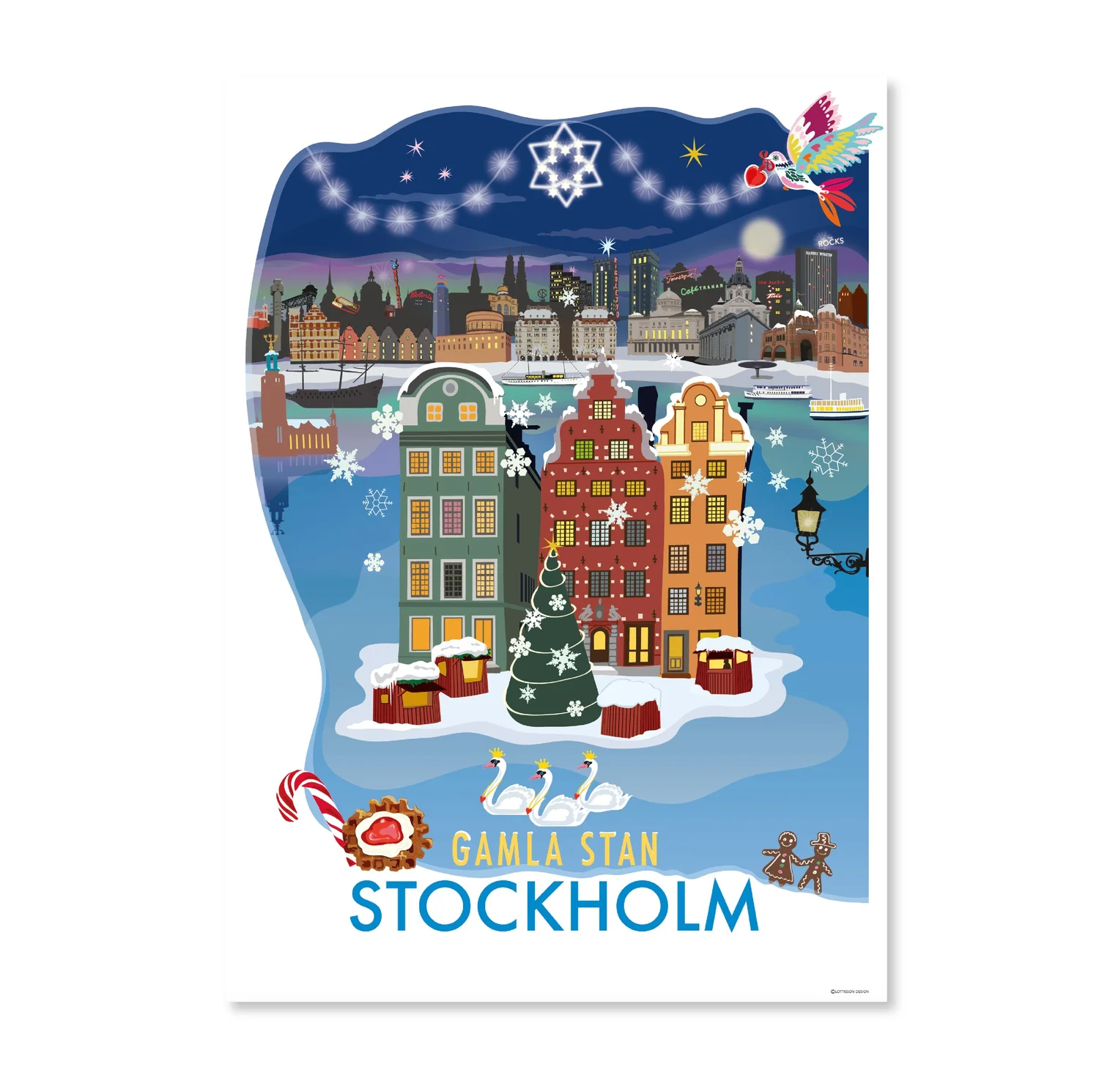 Gamla Stan Poster 21x30cm winter