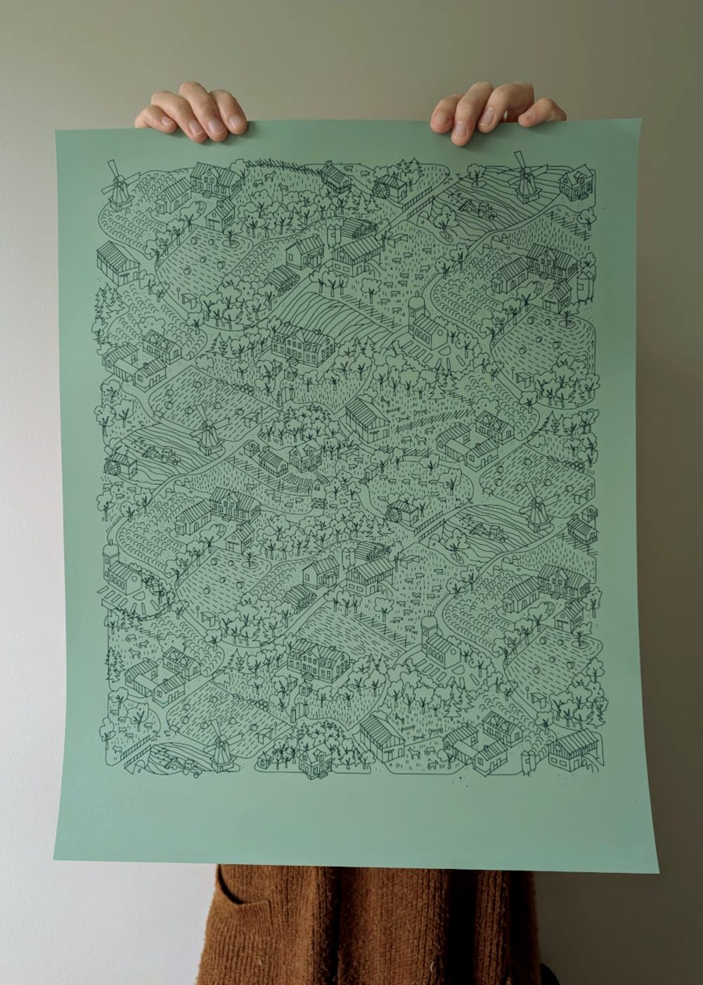 Land poster Grön av Maria Edenbradt