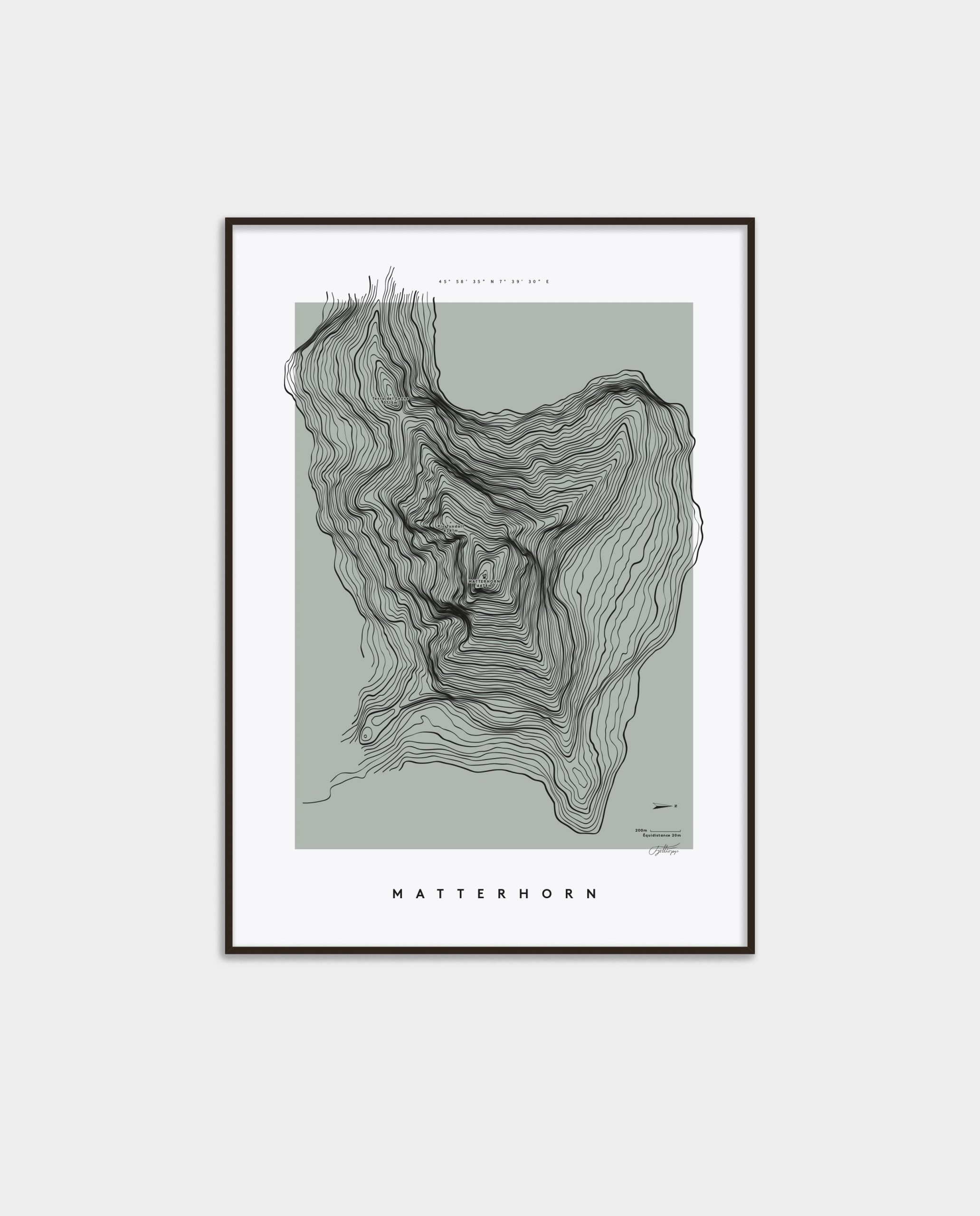 Matterhorn poster Altitud Fjelltopp