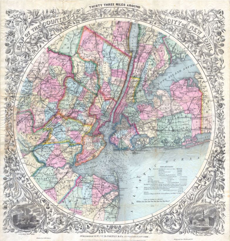 New York 1879 &quot;Thirty miles Around&quot;