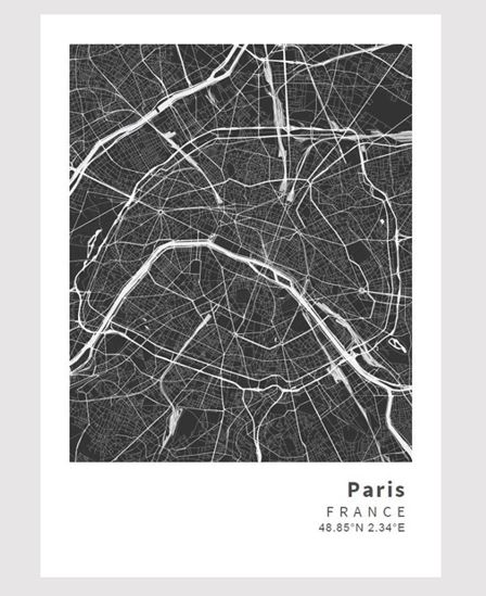 Paris poster Designkartan by Kartbutiken
