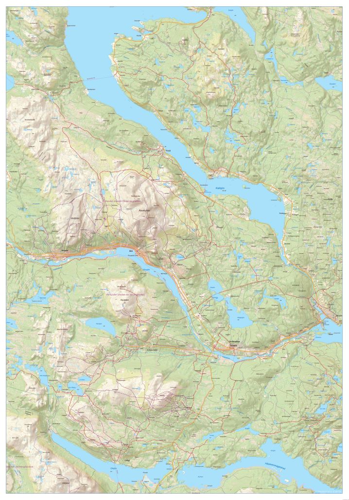 Åre väggkarta 70x100cm