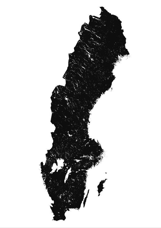 Sverige Poster 50 x 70 cm