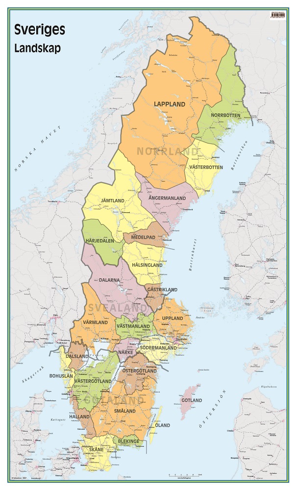 Sveriges Landskap 50x83cm