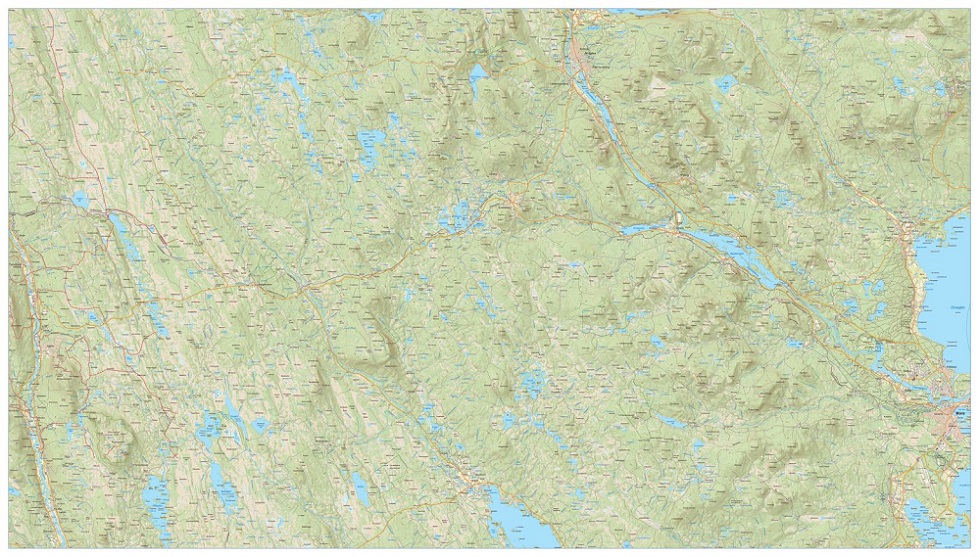 Vasaloppsspåret väggkarta 140x80cm