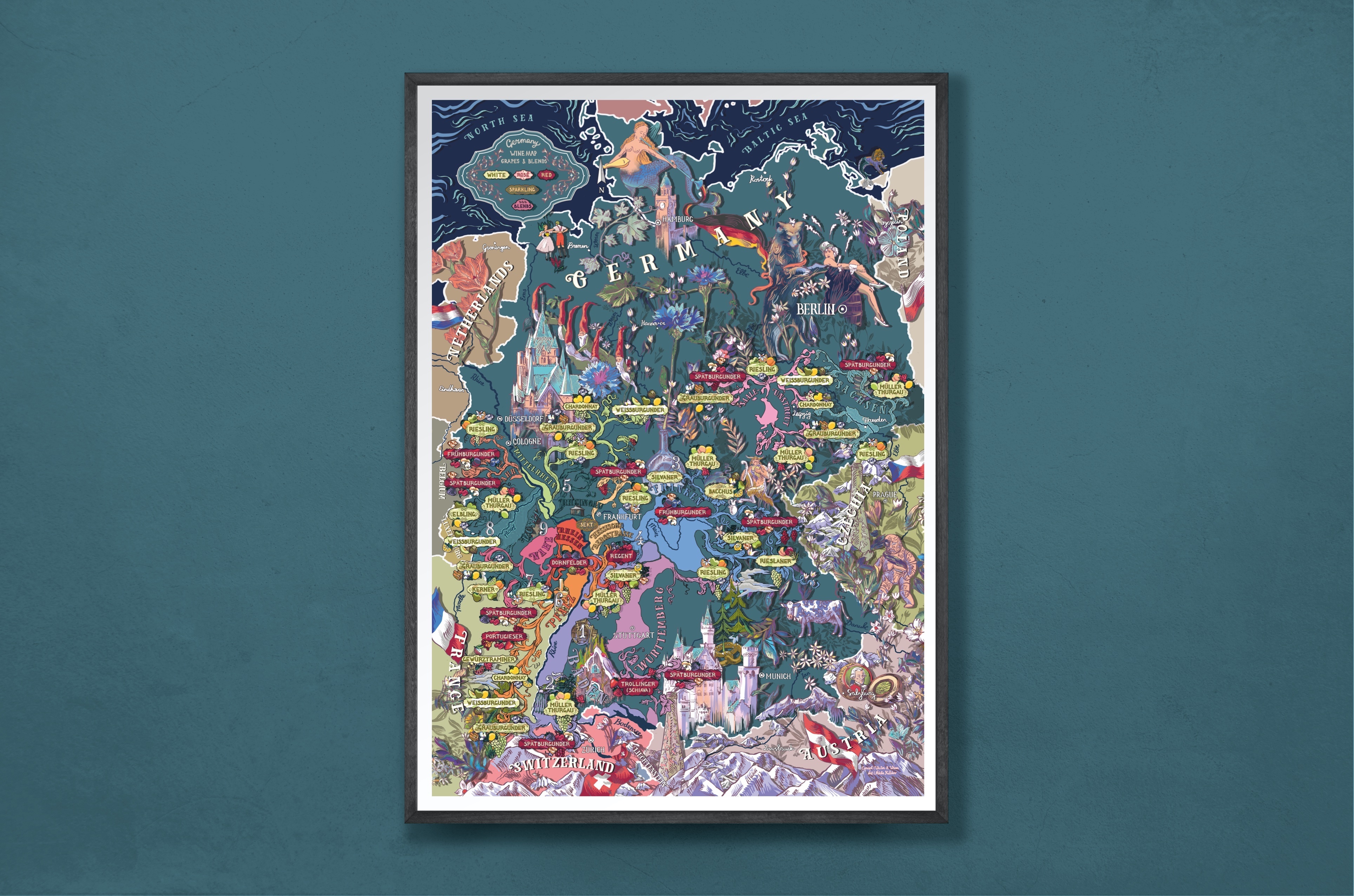 Wine Poster Tyskland